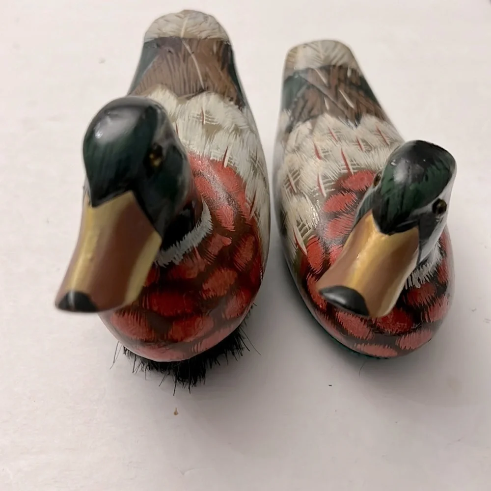 Set of Hand Painted Ducks Clothes Brush